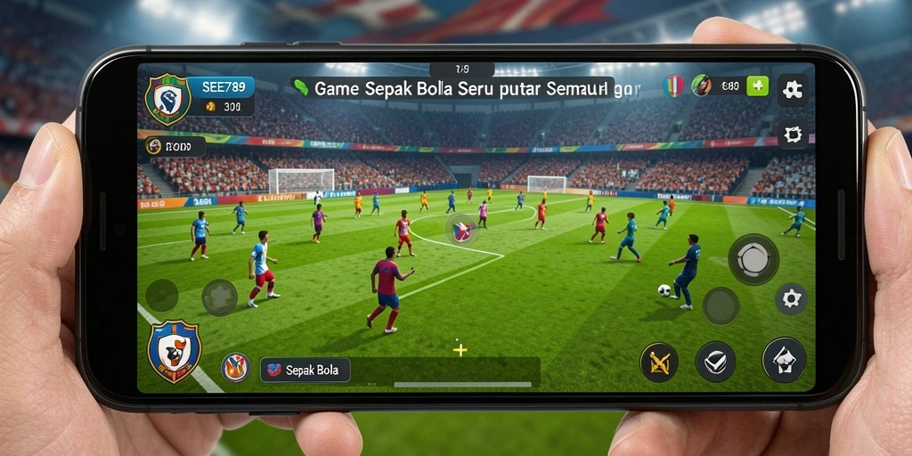 Tampilan antarmuka SEE789 yang menarik dan penuh aksi Sepak Bola.