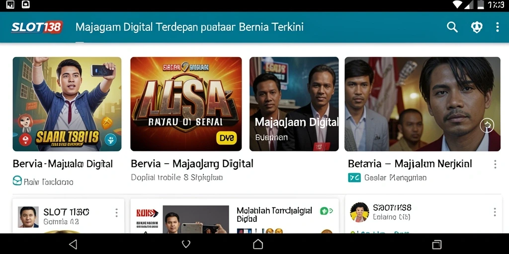 Antarmuka aplikasi SLOT138 yang menarik dan informatif.